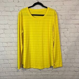 Zyia Yellow Subtle Stripe Long Sleeve size xxl